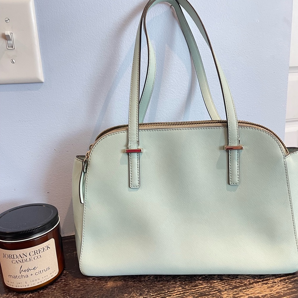 Kate Spade Purse Mint Green Cedar Street Maise Shoulder Medium Satchel Purse - Picture 4 of 12